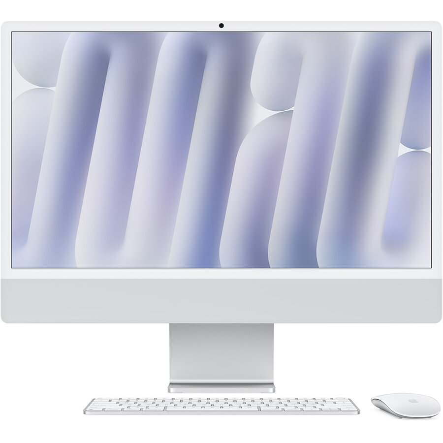 Sistem All in One iMac 24 inch IPS M4 10-Core 24GB 512GB SSD macOS Silver