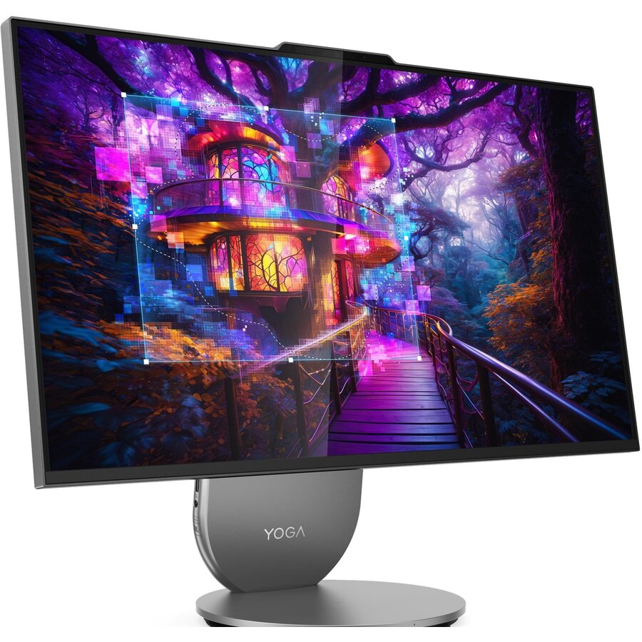 Sistem All in One Yoga AIO 27IAH10 QHD 27inch Intel Core Ultra 9 285H 32GB 1TB SSD Windows 11 Home Luna Grey