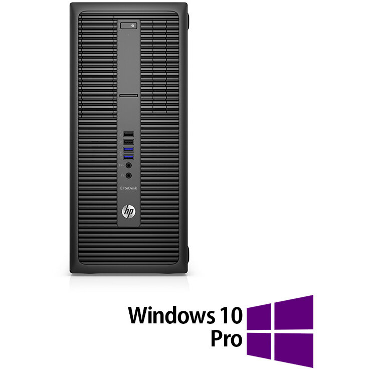 Sistem desktop Refurbished EliteDesk 800 G2 Intel Core i5-6500 16GB 512GB SSD Windows 10 Pro Black