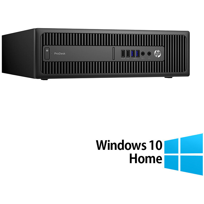 Sistem desktop Refurbished ProDesk 600 G2 Intel Core i7-6700 8GB 128GB SSD Windows 10 Home Black