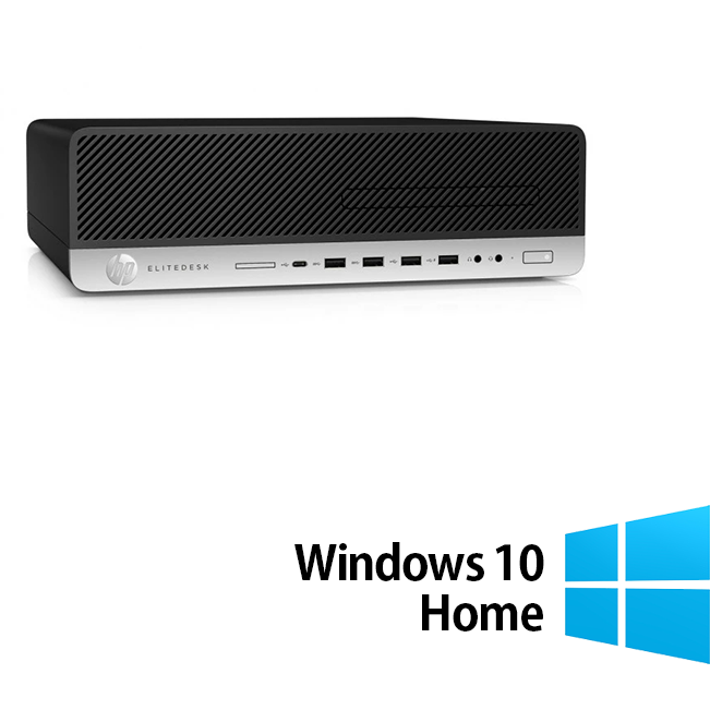 Sistem desktop Refurbished ProDesk 800 G3 Intel Core i5-6500 16GB 256GB SSD Windows 10 Home Black