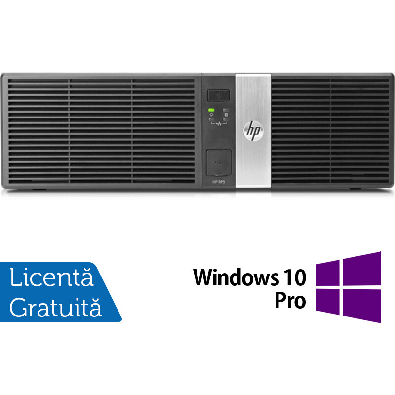 Sistem desktop Refurbished RP5810 Intel Core i5-4570S 8GB 128GB SSD Windows 10 Pro Black