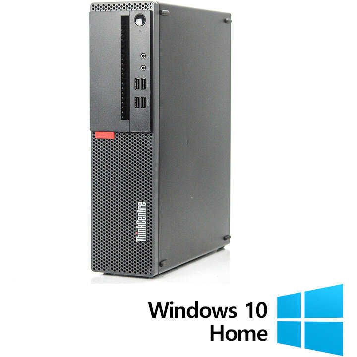 Sistem desktop Refurbished ThinkCentre M910s Intel Core i5-6500 8GB 256GB SSD Windows 10 Home Black