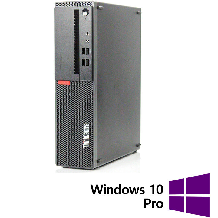 Sistem desktop Refurbished ThinkCentre M910s Intel Core i5-7500 16GB 256GB SSD Windows 10 Pro Black