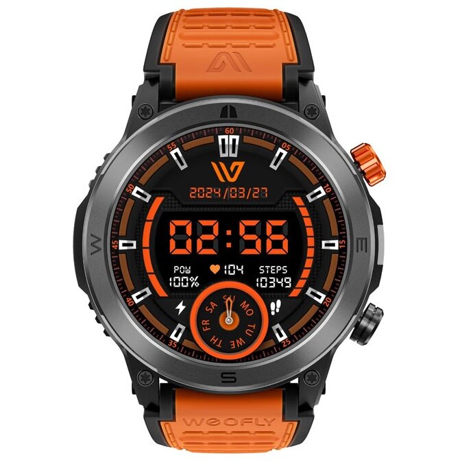 Smartwatch Conquer Multifunction Bluetooth 5.3 Portocaliu