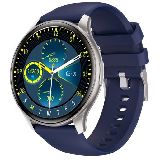 Smartwatch T-FIT 235 A Ecran AMOLED Puls Tensiune SpO2 Apelare prin Bluetooth IP67 Argintiu/Albastru