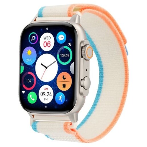 Smartwatch T-FIT 430 A Ecran AMOLED Puls Tensiune SpO2 Apelare prin Bluetooth IP68 Argintiu