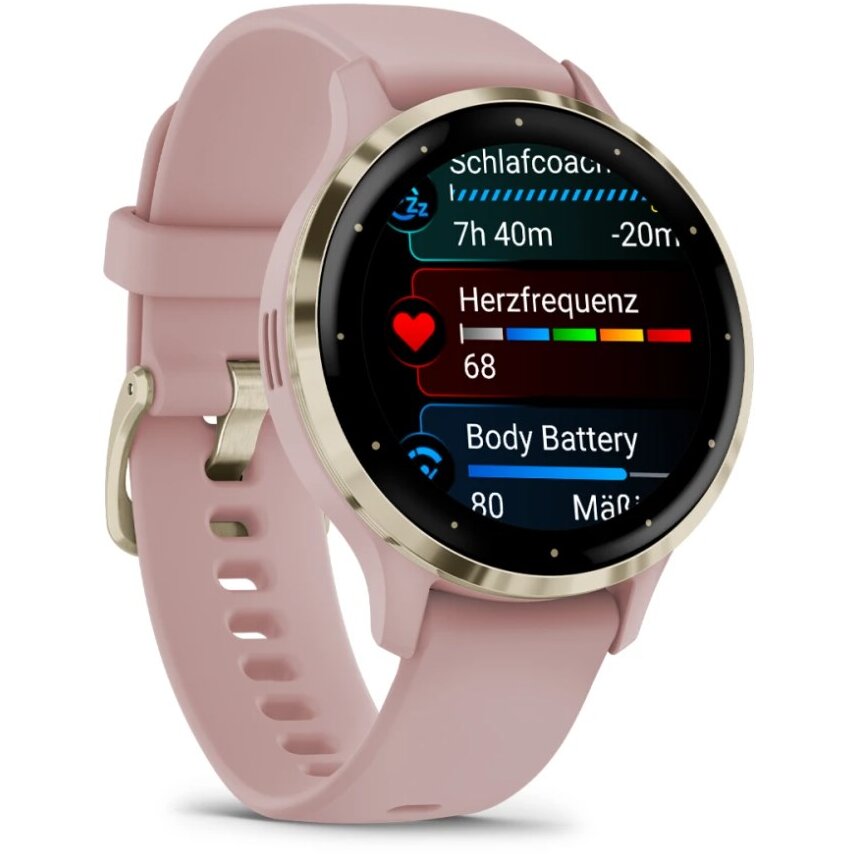 Smartwatch Venu 3S 3.05Cm 1.2Inch AMOLED 41mm Digital 390 x 390 Pixeli Touchscreen Gold-Rose