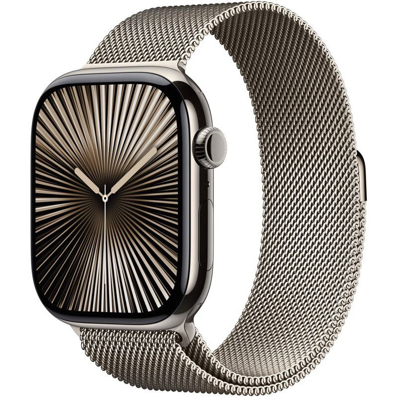 Smartwatch Watch S10 Cellular 46mm Natural Titanium Case Natural Milanese Loop - M/L