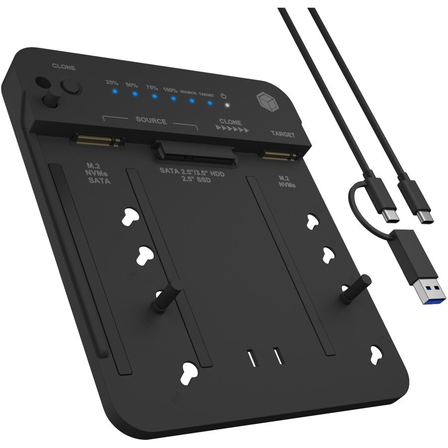 Statie de Andocare IB-2913MCL-C31 2.5Inch/3.5Inch SATA M.2 NVMe Negru