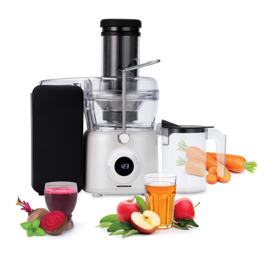 Storcator de Fructe si Legume HSF-K1000DCWP Capacitate 1L Tub Larg Viteza Variabila 1000W Alb/Negru