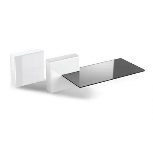 Suport De Perete Audio-Video Ghost Cube Shelf Acoperire Cabluri Cu Rafturi Alb