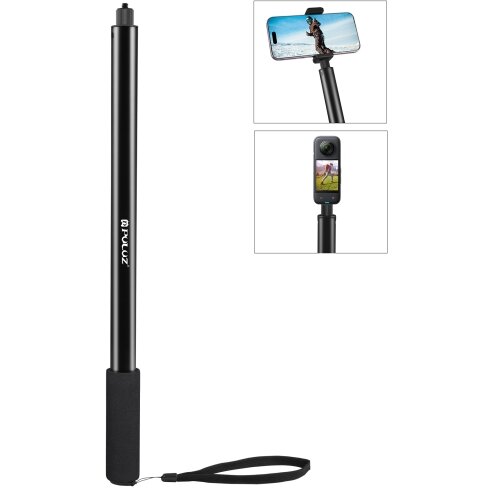 Suport Metalic pentru Selfie PU641B Extensibil pentru Camera Video de Actiune Insta360 One RS/X2/X3/X4 Maxim 2M Negru