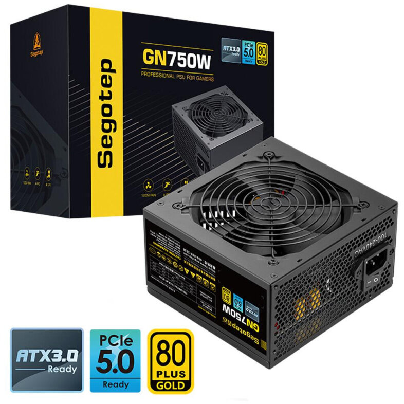 Sursa PC GN750W 750W Certificare 80 Plus Gold Negru