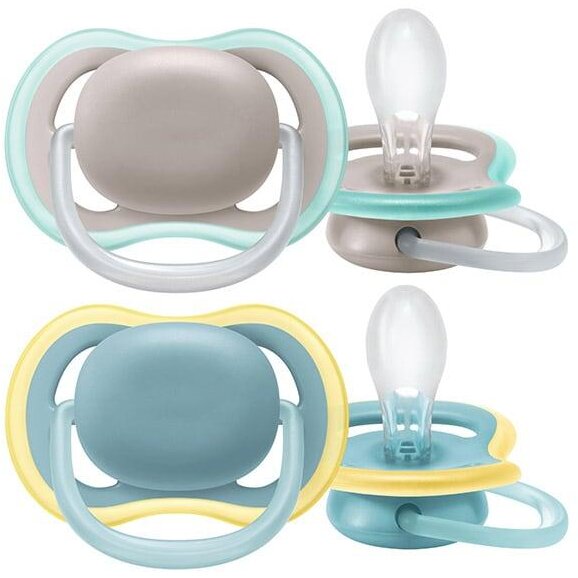 Suzeta Ortodontica Ultra Air 18 luni+ 2buc Silicon Fara BPA Multicolor