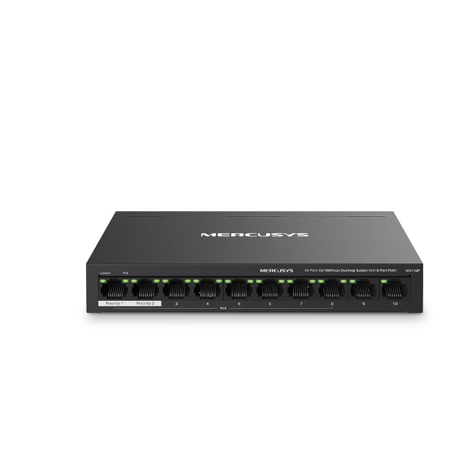 Switch 10PORT MS110P POE Negru