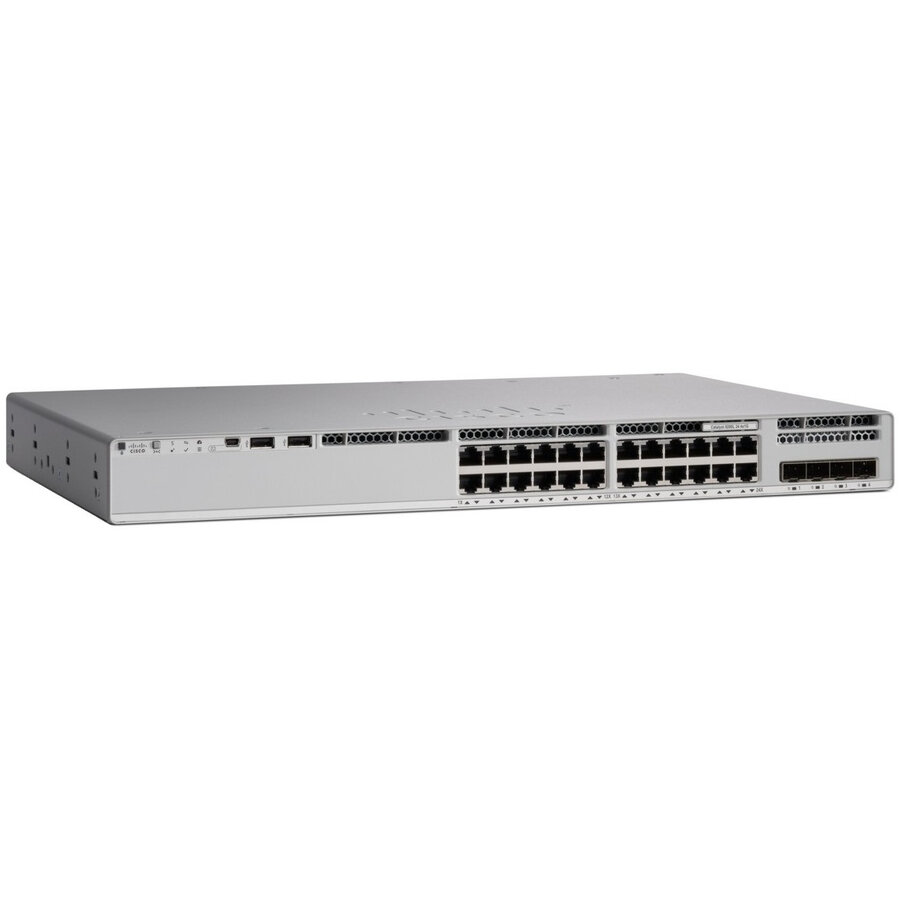 Switch Catalyst 9200L 24-port PoE+ 4×1G Network Essentials Gri