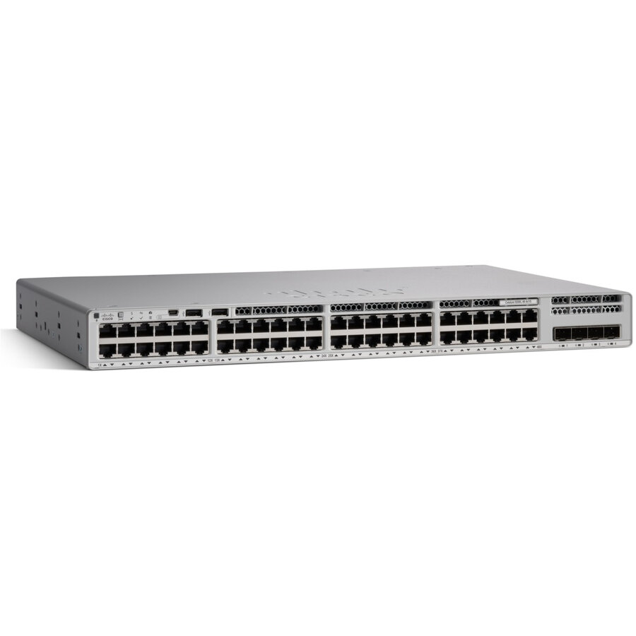 Switch Catalyst 9200L 48-port data 4×1G Network Essentials Gri