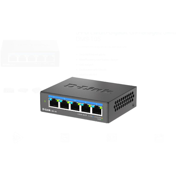 Switch DMS-105 Unmanaged 5 Port Negru