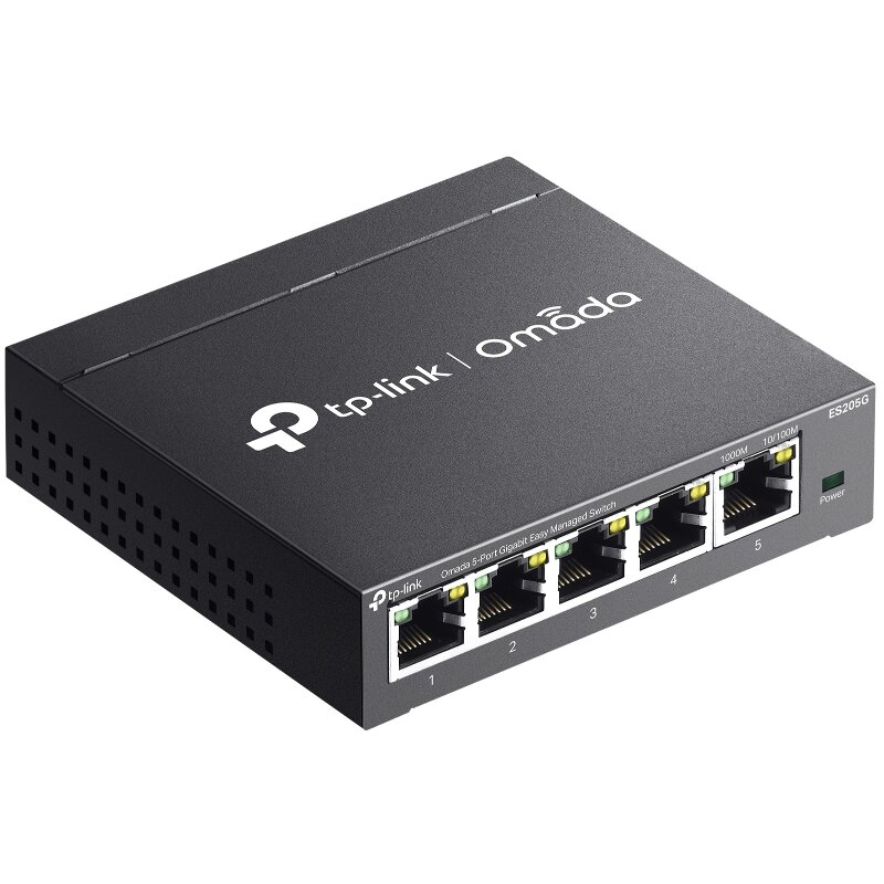 Switch Omada ES205G 5 Porturi Gigabit Carcasa Metalica Negru
