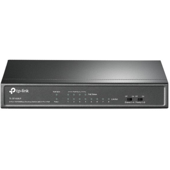 Switch TL-SF1008LP 8-Port 10/100 Mbps Desktop Switch Cu 4-Port PoE 41W PoE Budget Negru