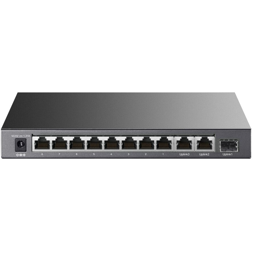 Switch TL-SL1311P 8 Porturi 10/100Mbps + 3 Porturi Gigabit Carcasa Metalica PoE+ Negru