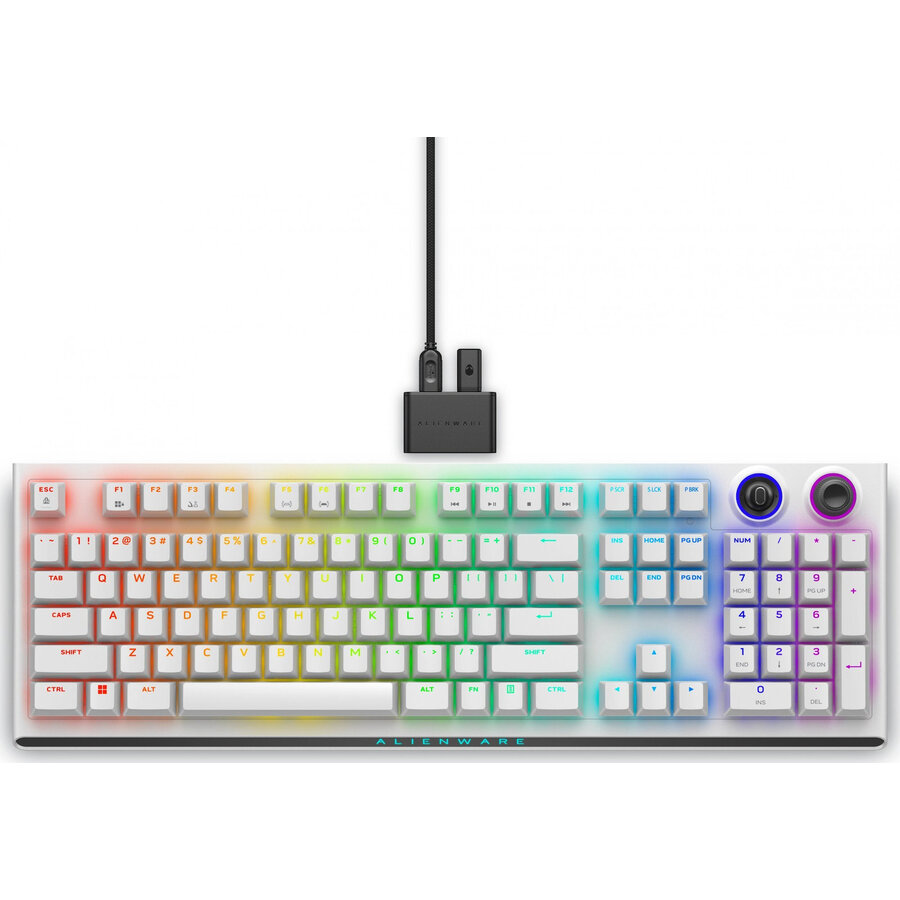 Tastatura Alienware Tri-Mode Wireless Gaming  AW920K Lunar Light