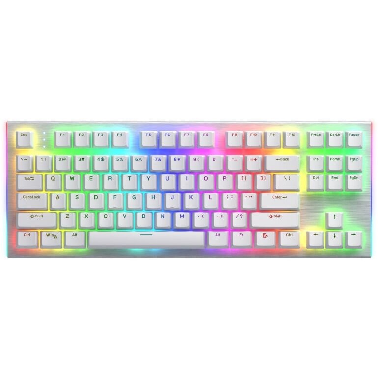 Tastatura Gaming cu Fir Gravity X TKL Iluminare RGB Layout EN Alb