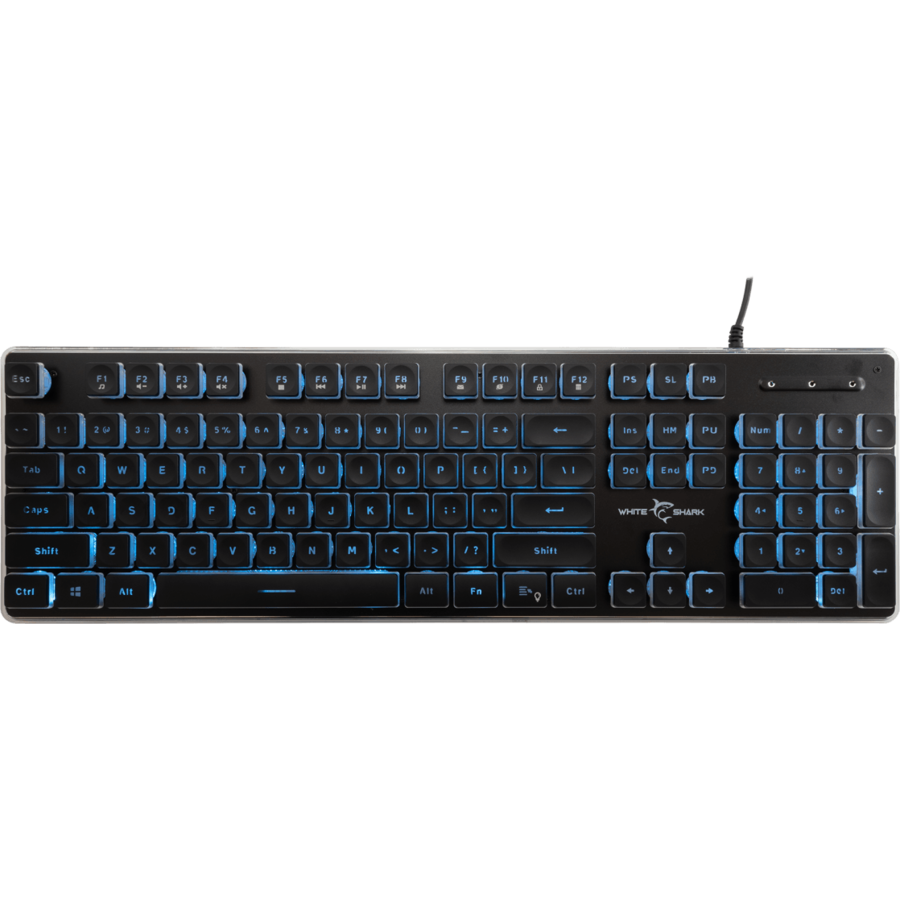 Tastatura Gaming GK-003141 TACHI Layout US Iluminare LED Ice Blue Negru