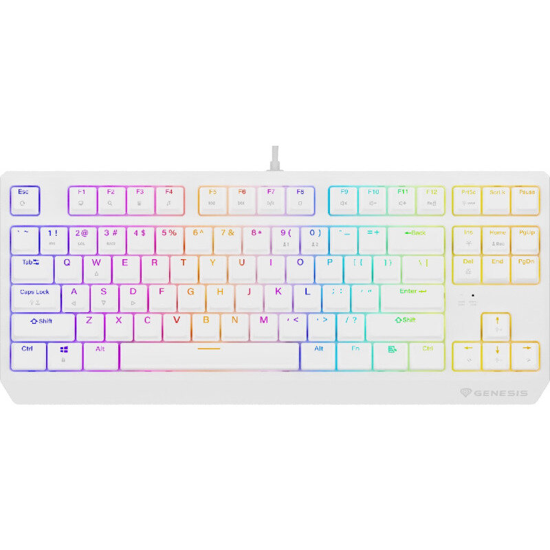 Tastatura Gaming THOR 230 TKL RGB Outemu Red Switch Mecanica Alb