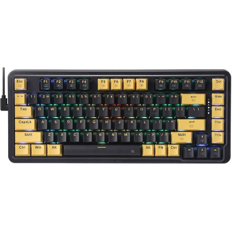 Tastatura Mecanica Gaming Elf PBT RGB Gold Switch Negru