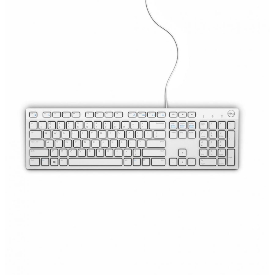 Tastatura Multimedia KB216 Cu Fir Interfata USB Alb
