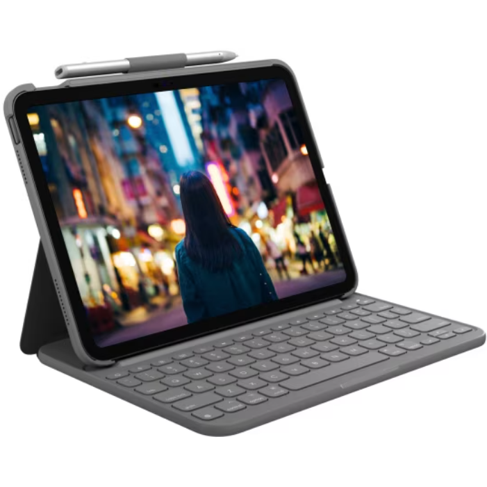 Tastatura Slim Folio  iPad 10 UK Gri