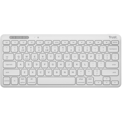 Tastatura Wireless Lyra Compact Reincarcabila Bluetooth USB Alb