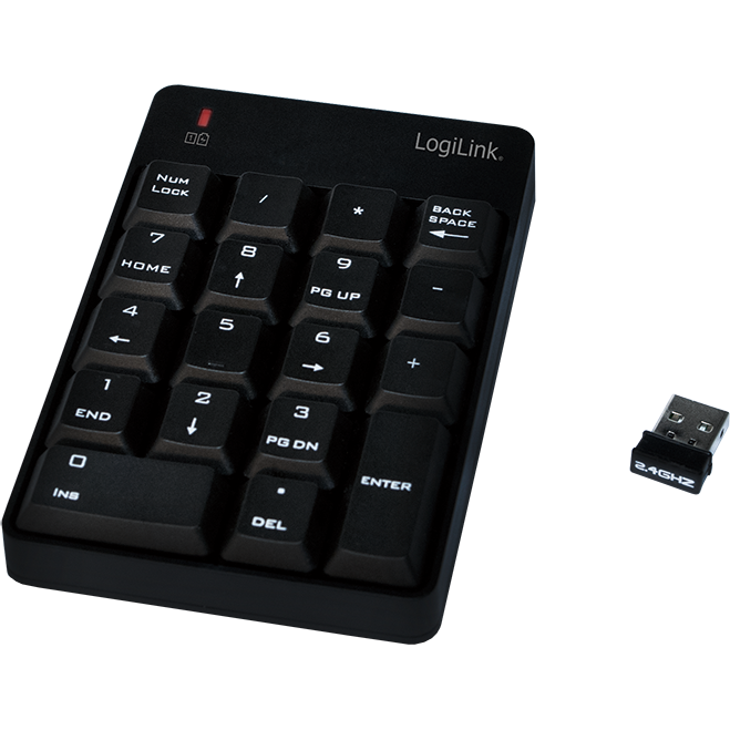 Tastatura wireless numerica 18 chei Negru