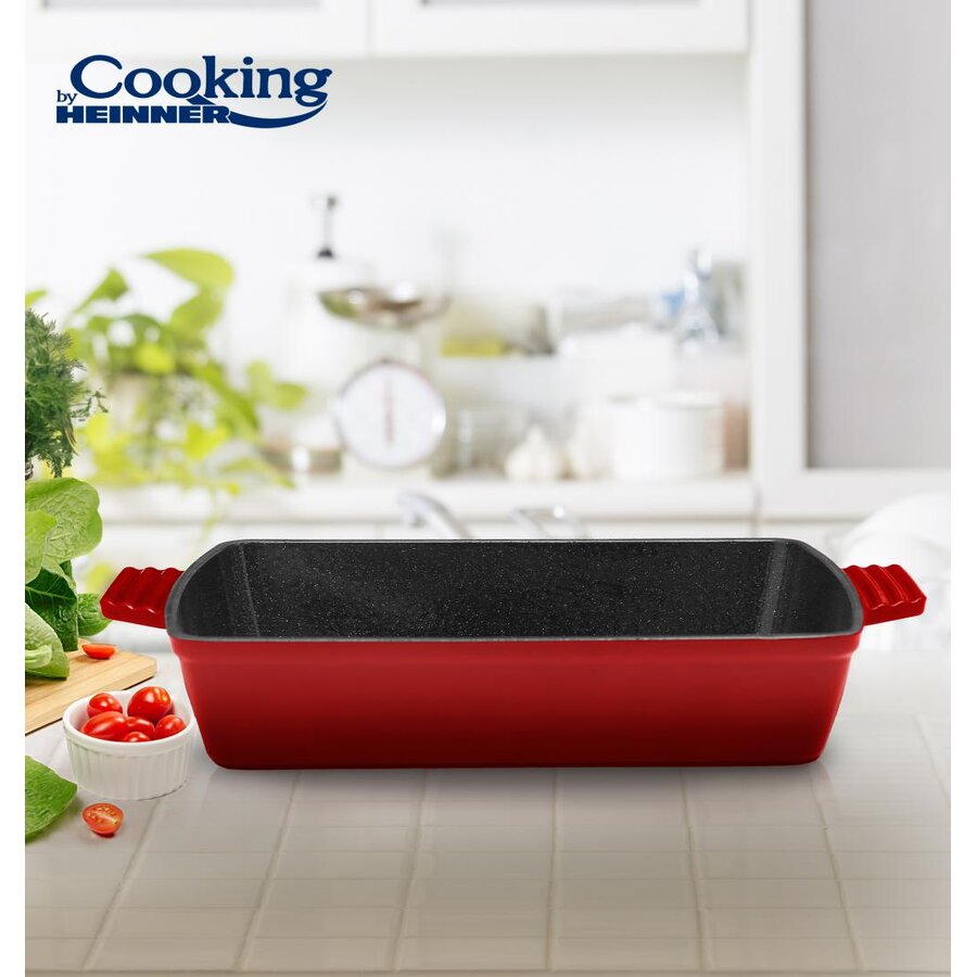 Tava Fonta Emailata Red Line 33x23x7CM Rosu