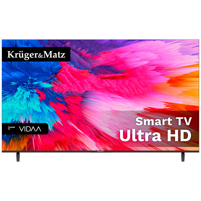 Televizor LED Smart KM0255UHD-V2 55Inch Ultra HD Sistem Operare VIDAA Wi-Fi Negru