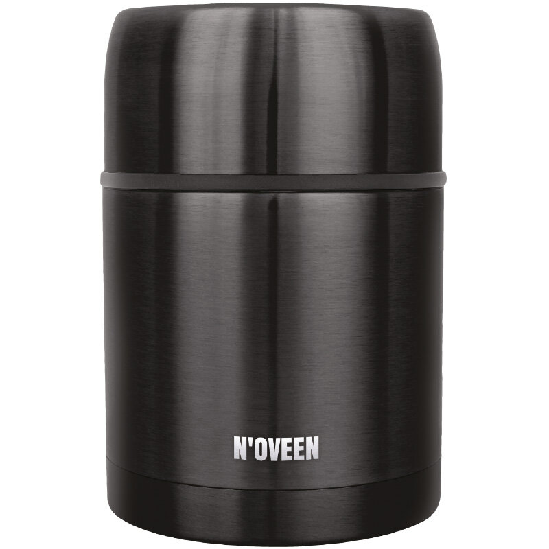 Termos pentru Supa / Mancare TB945 Capacitate 600ML Perete Dublu Inox Husa transport Negru
