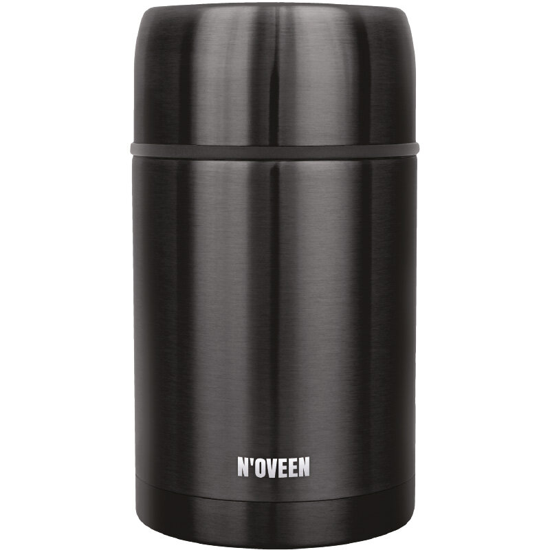 Termos pentru Supa / Mancare TB955 Capacitate 800ML Perete Dublu Inox Husa Transport Negru