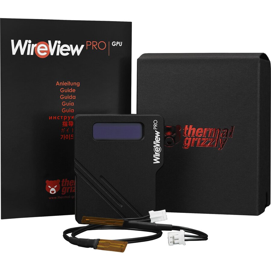 Thermal Grizzly WireView Pro GPU 1x12VHPWR 90°, Reversed, Gauge Black