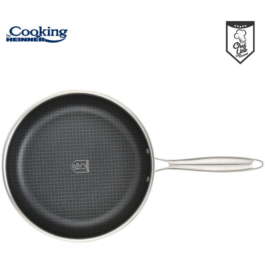 Tigaie Inox 3 Straturi 28X5.5Cm Argintiu