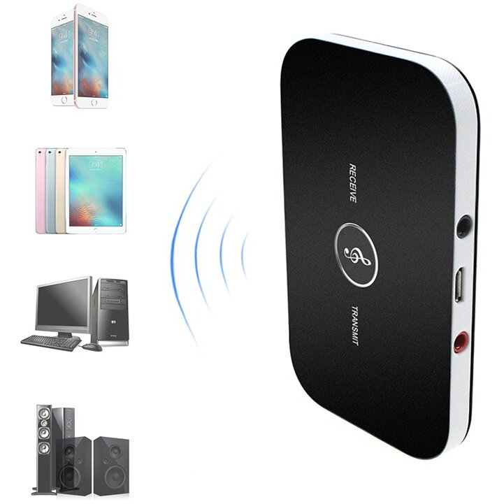 Transmitator Si Receptor Bluetooth Acumulator Incorporat Negru