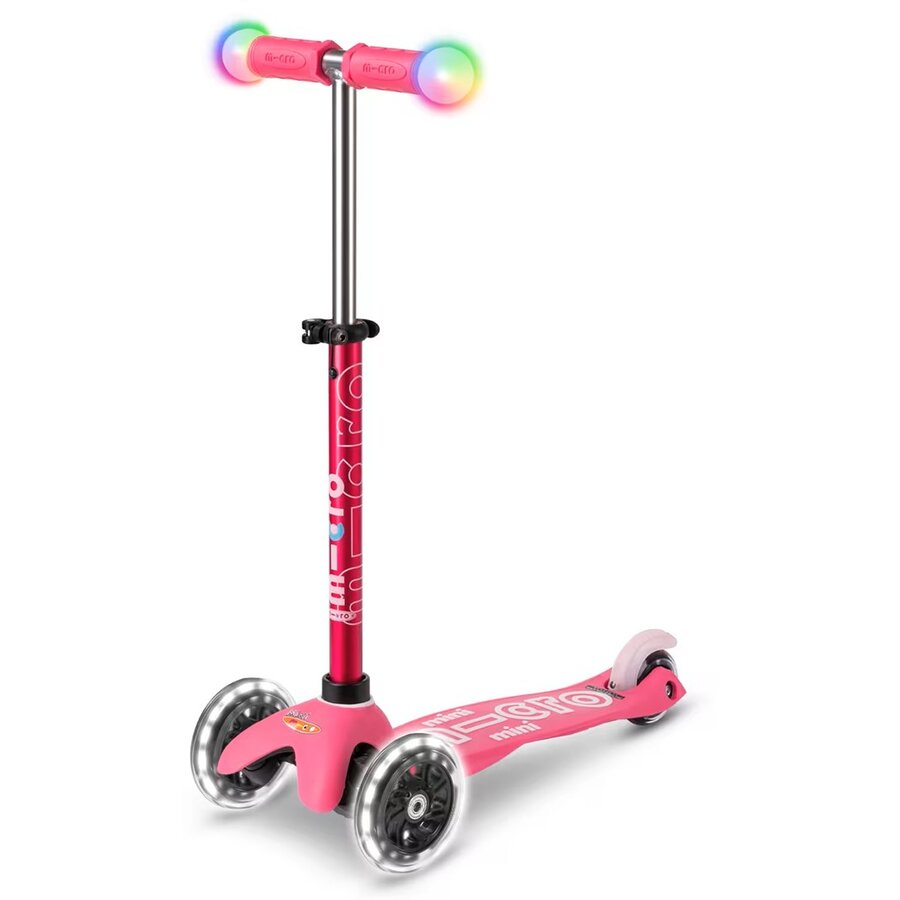 Trotineta Copii Deluxe LED  Magic 3 Roti +2ani Maxim 35kg Roz
