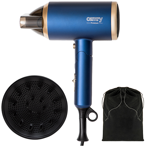 Uscator Par 1800W 2 Niveluri Viteza 2 Trepte Temperatura 1.8m 220-240V 50/60Hz Albastru/Auriu