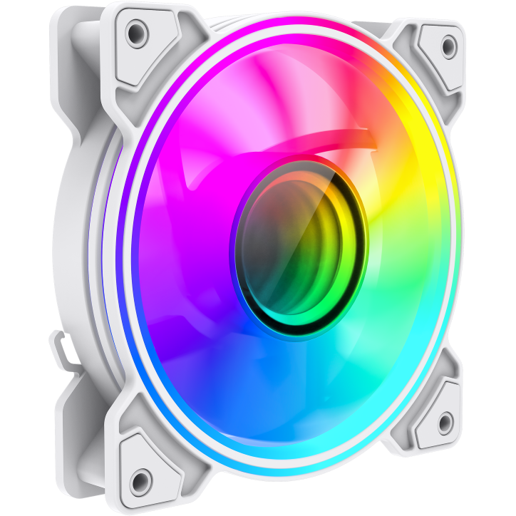 Ventilator PC Dual-Ring Infinity 120MM Iluminare ARGB Alb