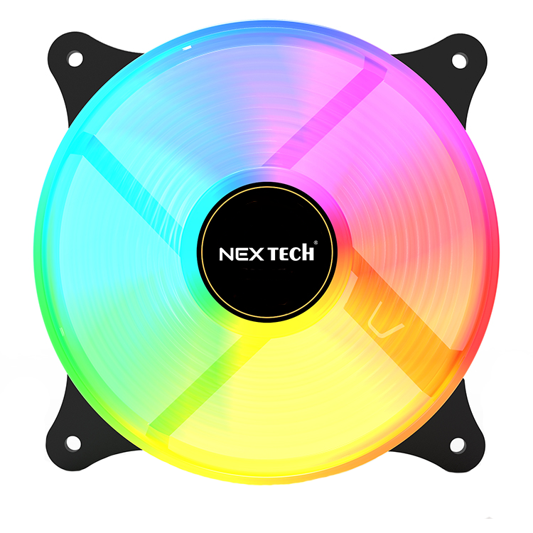 Ventilator TECH® PC RGB 120mm Silent conector 4-pin Molex, rulment hydraulic, 36CFM