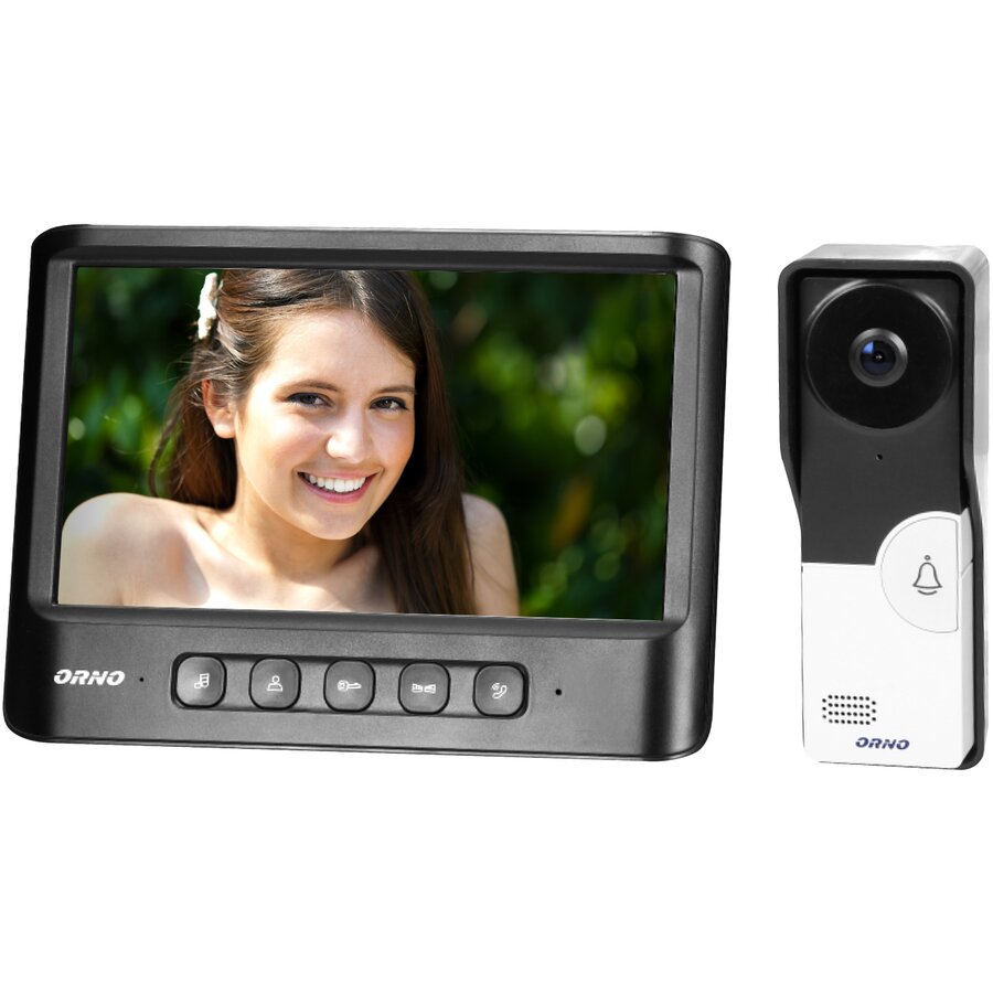 Videointerfon Imago OR-VID-MC-1059/B Color Monitor Ultra-Plat Control Automat Al Portilor 16 Sonerii Infrarosu Negru