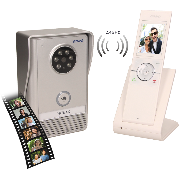 Videointerfon Semis Memo OR-VID-XE-1051/W Color Wireless Display LCD 3 Sonerii Iluminare Noaptea Alb
