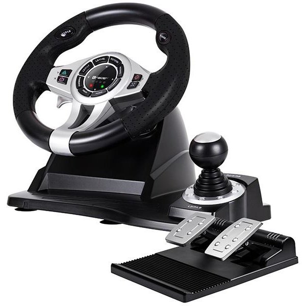 Volan Trajoy 46524 Steering wheel Tracer Roadster 4 in 1 PC/PS3/PS4/XBox One Negru/Argintiu