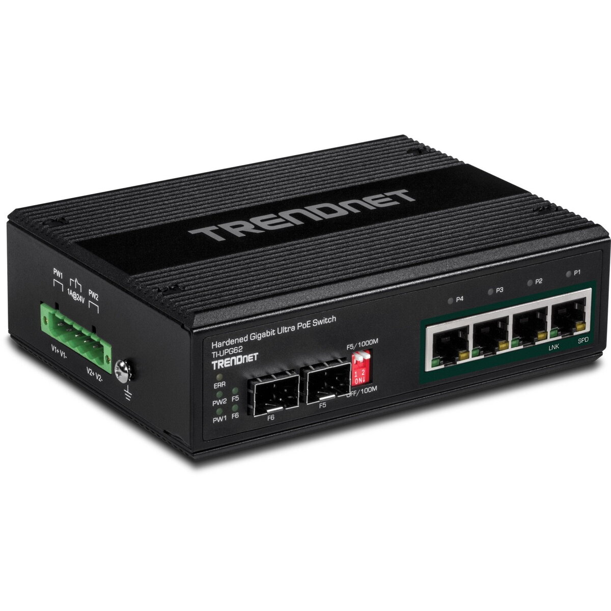   6-port Industrial Gbit UPoE Metall IP30
